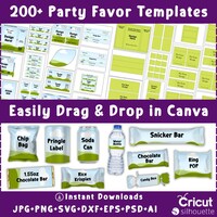 350+ Party Favor Templates Bundle, Party Favor Mockups, Chip Bag Template, Water Bottle Label, Chocolate Bar, Party Favor, Party favors