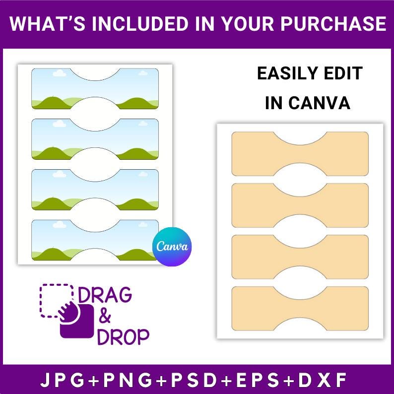 Scrunchie Tag Template, Scrunchie Tag Svg, Printable Scrunchie Tag ...