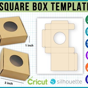 Editable Square Box Template, Gift Box Template,Box Cut Files, Rectangular Box Svg, Packing Box Svg, Soap Box Svg, Earring Box Template