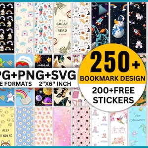 Bookmark SVG, Bookmark Bundle, Bookmark Birthday, Bookmark PNG, Printable Bookmark Sublimation Designs Bundle, Bookmark , Canva SVG, Digital