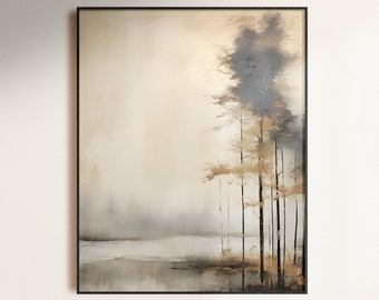 Abstract Landscape Art Print | Japandi Wabi Sabi Style (Digital Download)