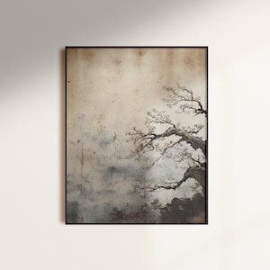 Minimalist Wabi Sabi Wall Art | Large Neutral Decor | Wabi Sabi Decor | Living Room Decor | Abstract Painting | Modern Art | Japanese Print