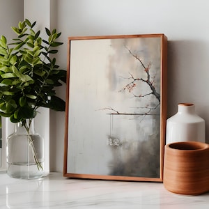 Japanese Wall Art | Wabi Sabi Wall Art | Zen Wall Art | Japandi Wall Art | Living Room Decor | Japandi Style Art | Japanese Minimal Wall Art