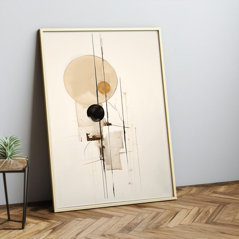 japandi wall art in a frame