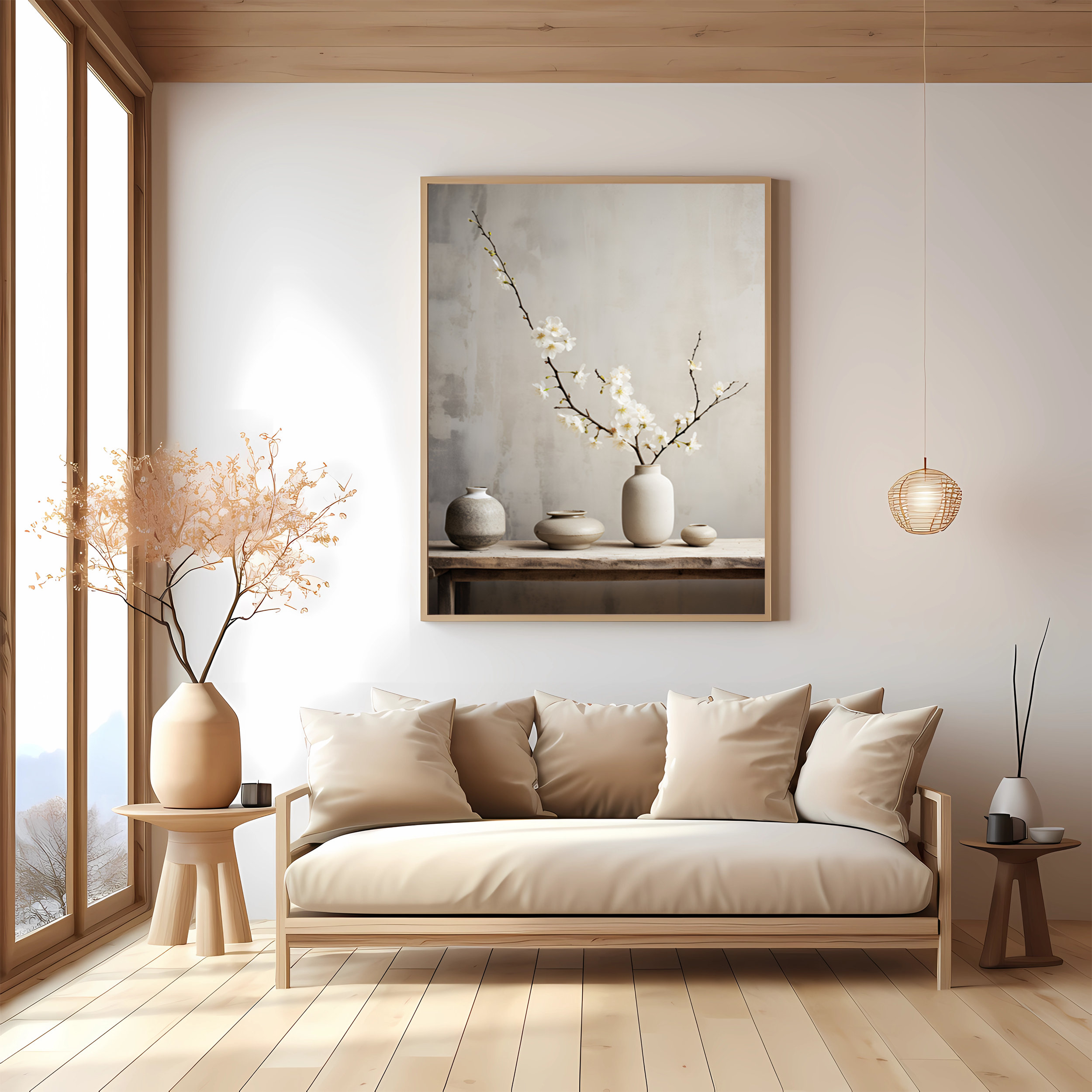 Japandi Wall Art | Japandi Artwork | Japandi Wall Decor | Wabi Sabi ...