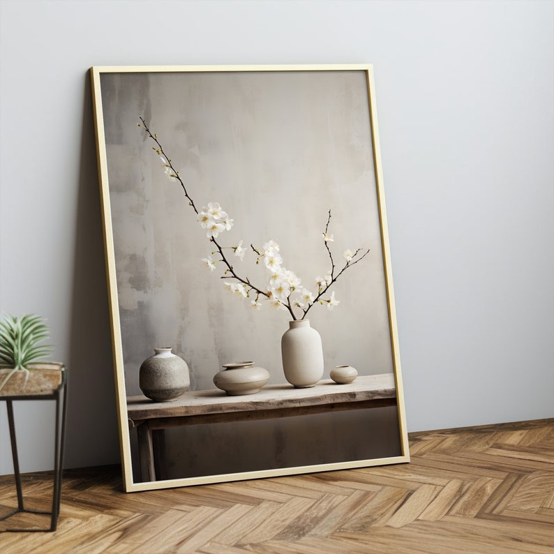 Japanese wall art in a frame