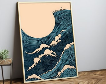 Japanese Wave Art Print | Hokusai Poster (Digital Download)