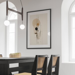wabi sabi print in a black frame