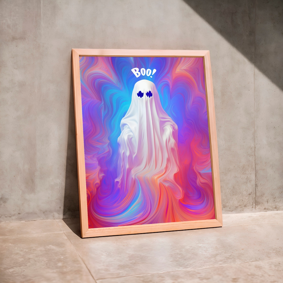 Ghost Art Print | Halloween Spooky Decor (digital Download) - Etsy