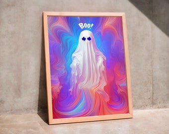 Ghost Art Print | Halloween Spooky Decor (Digital Download)