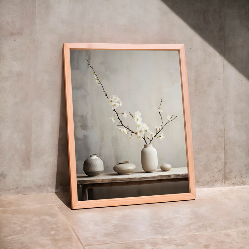 Japandi Wall Art Japandi Artwork Japandi Wall Decor Wabi Sabi