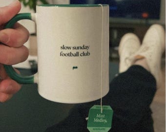 Slow Sunday FC / Taza de café OG (Aficionado al fútbol, amante de los deportes, domingos de fútbol)