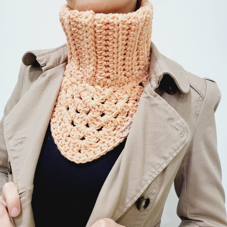 Pattern Complete Tutorial Crochet Collar Scarf imagen 4