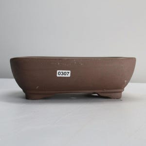 21cm Unglazed Bonsai Pot | Rectangle | 21cm x 17cm x 7cm | Brown