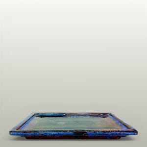 18cm Glazed Bonsai Pot Drip Tray | Rectangle