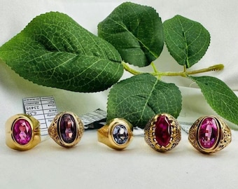 Vintage Collection: 583 Gold Rings with Soviet Charm