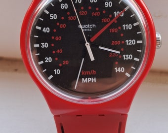 Swatch Jelly in Jelly Funky Red Tie Watch Sujk110 - Etsy display picture 3