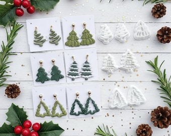 Christmas Tree Polymer Clay Cutter Set 4 – Digital Download 3D Printing Holiday Jewelry Making