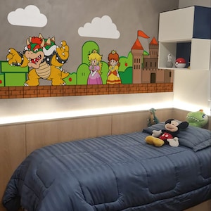 Super mario wall decal Luigi wallpaper King Koopa wall stickers 3 combo set image 8