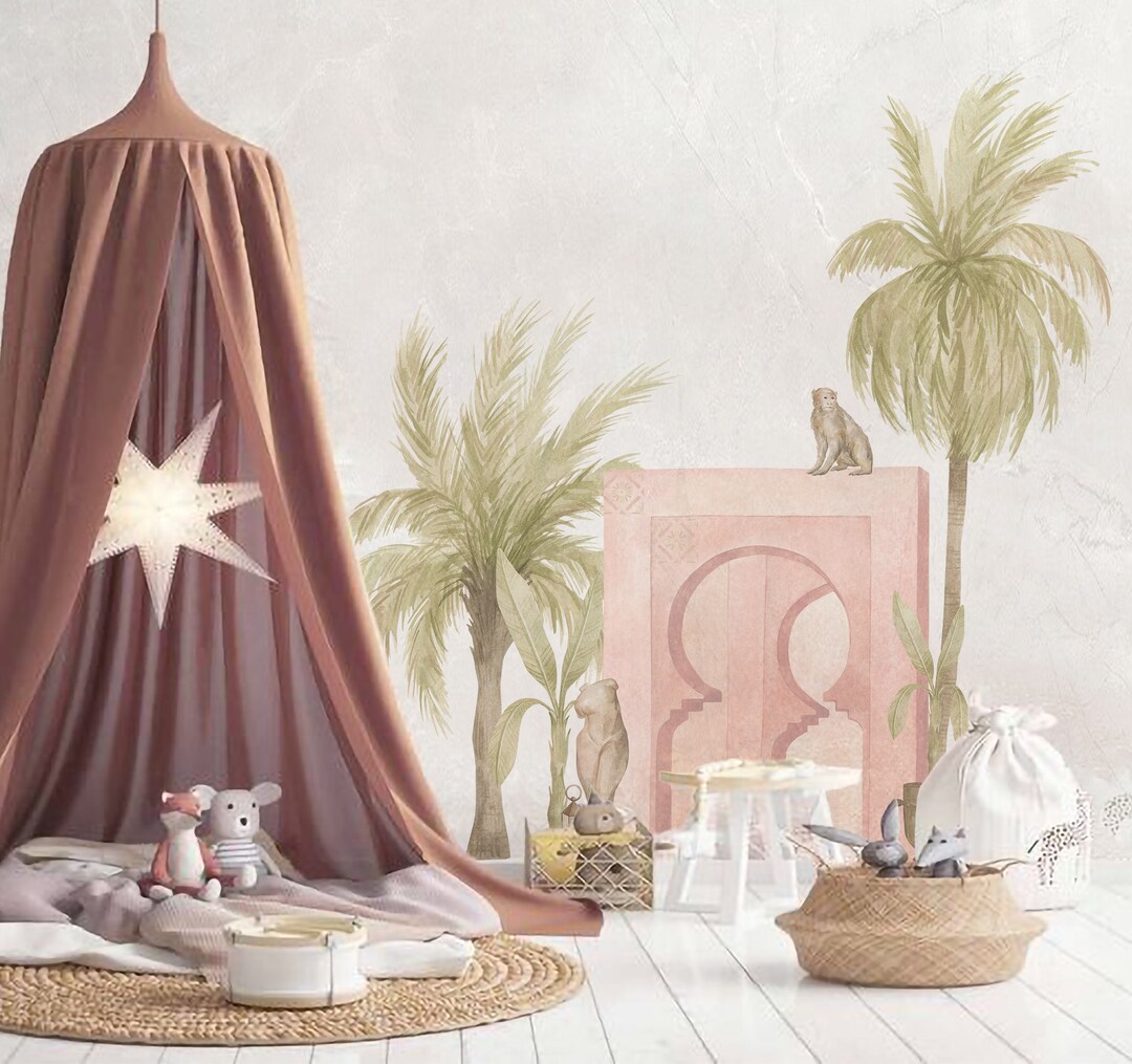 Moroccan Style Wall Decal Palms Tree Wall Art Morocco Wall Sticker