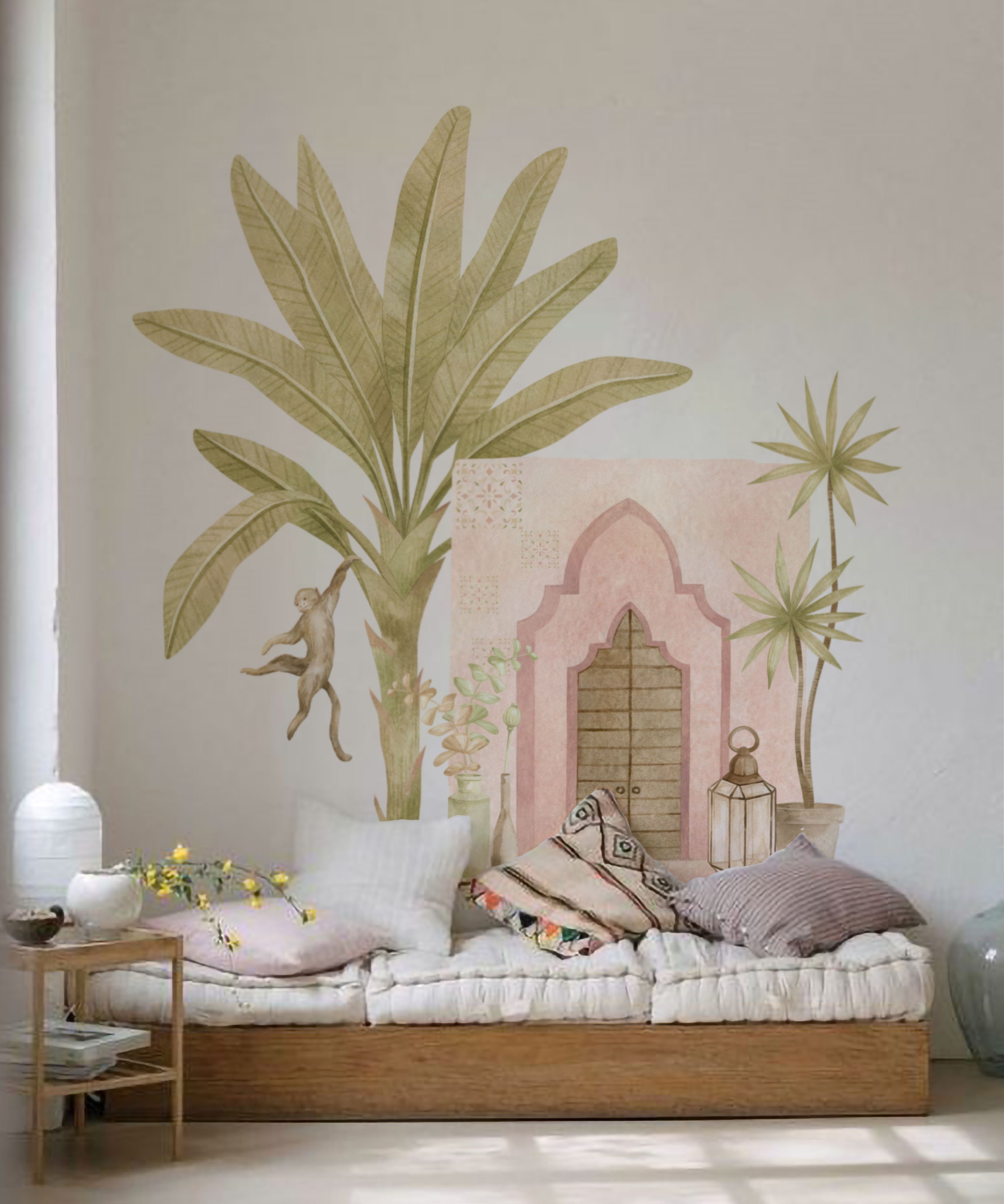 Moroccan Art Wall Decal Palms Tree Wall Art Morocco Wall - Etsy