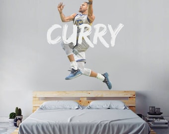 Removable Stephen Curry Wall Decal Sport Super Star Wall Sticker for Study Room