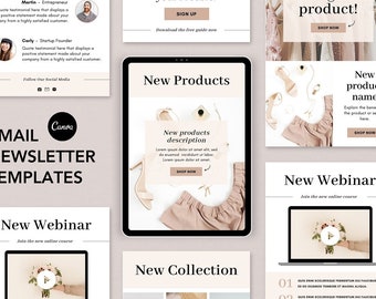 Nieuwsbriefmodellen per e-mail Canva