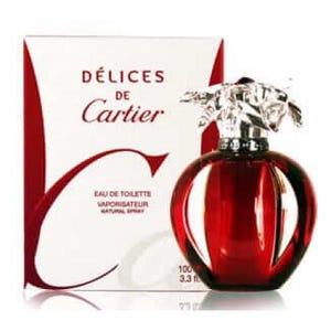Delices De Cartier de Cartier para mujer Eau De Toilette Spray 3.3 FL.OZ - Descontinuado, raro, difícil de encontrar, nuevo en caja sellada, 100% auténtico.