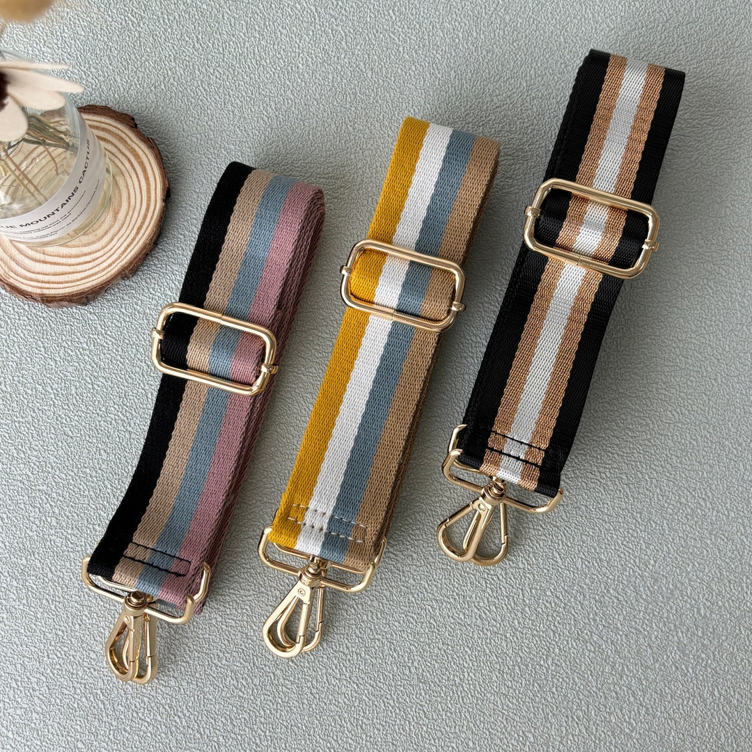 Classic Striped Bag Strap Purse Strap Leather Bag Strap Etsy