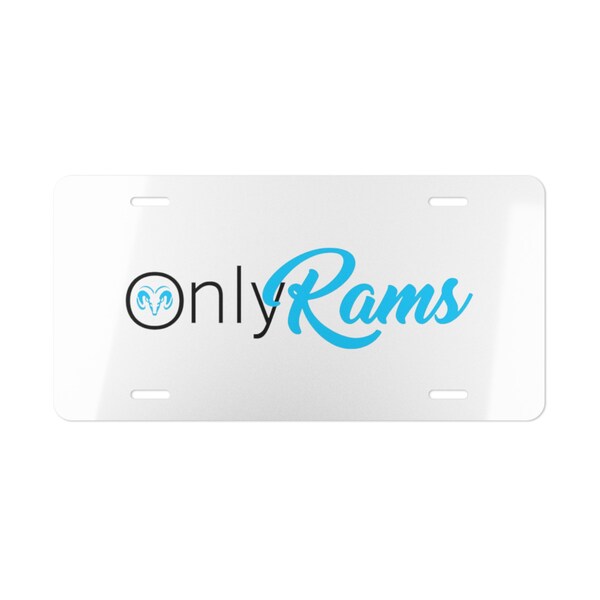 Only Rams Rear Plate Dodge License Plates - Etsy