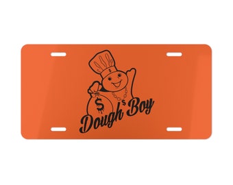 Dough Boy License Plate, Money Bag, Truck, Car