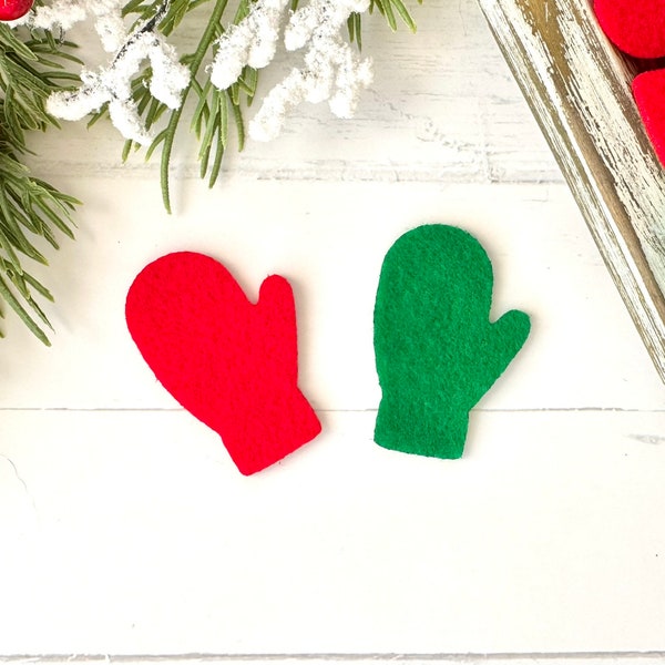 Felt Mitten Cut Outs | Pre-Cut + Ready To Use Felt Shapes | Multiple Sizes Available