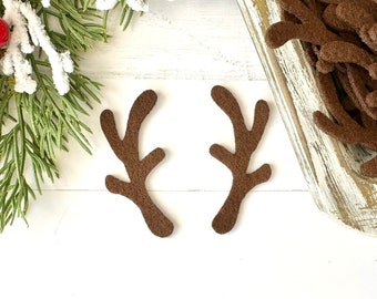 Felt Antlers Cut Outs | Pre-Cut + Ready To Use Felt Shapes | Multiple Sizes Available