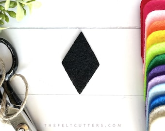 Felt Diamond Shape Cut Outs | Pre-Cut + Ready-To-Use Felt Shapes | Choose Your Size + Color