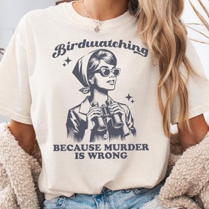 Funny Birdwatching Retro Vintage Aesthetic Comfort Colors T-Shirt, Bird Watching Tee, Gifts For Bird Watcher Birder Twitcher, Bird Nerd