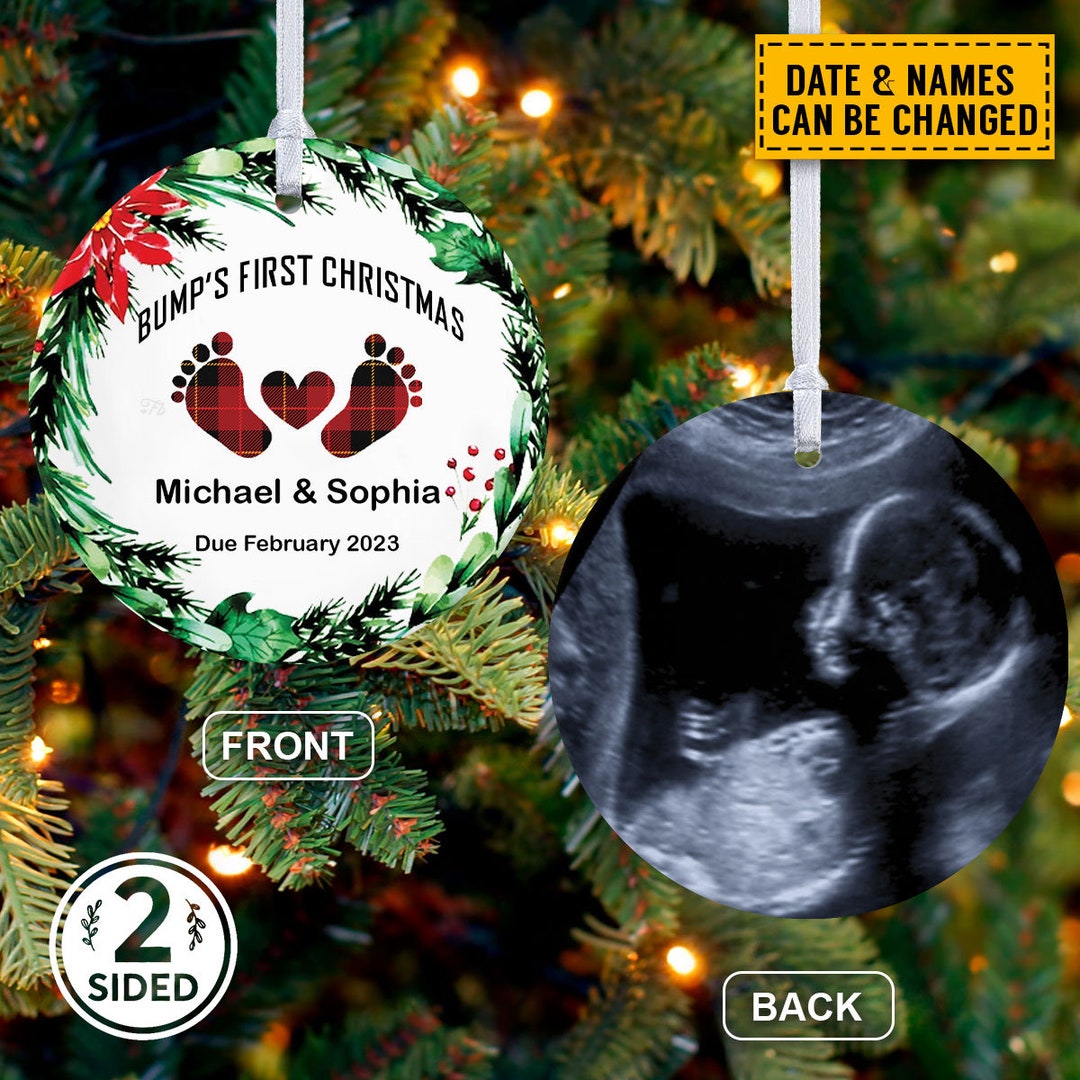Customized Name Bump's First Christmas Ornament Baby Bump - Etsy