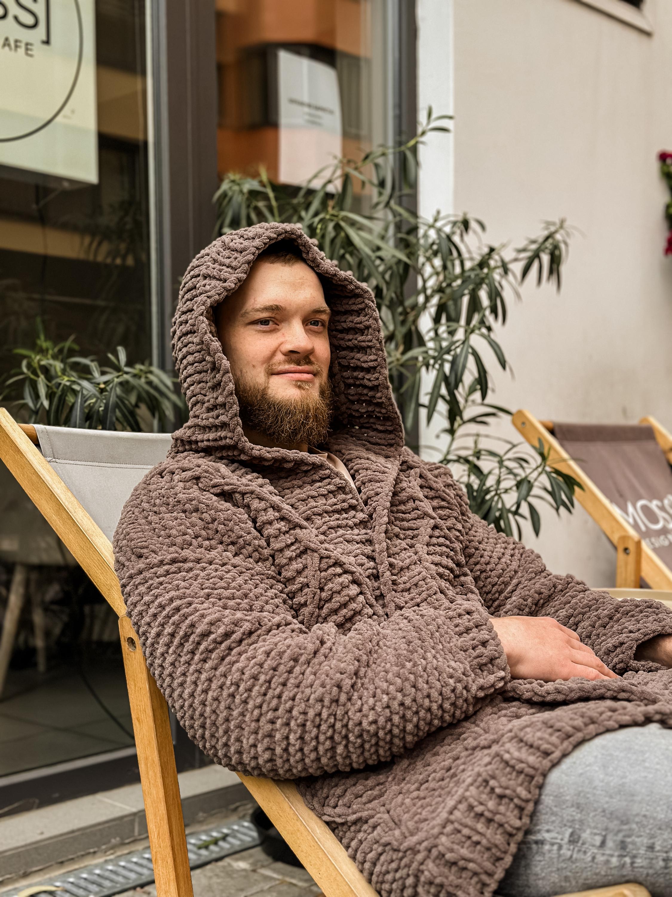 Custom Viking Knit Sweater - Any Color, Style - Hooded Cardigan