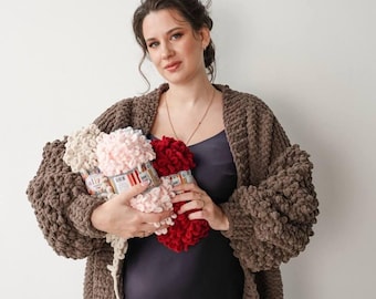 Hilo fino Alize Puffy, paquete de 10 unidades, hilo grueso para bebé, ideal para tejer con los dedos, hilo suave para mantas, amigurumis y suéteres de felpa.