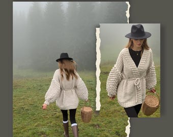 Alize Puffy Pattern | Crochet PDF | No Needles | Cozy Oversized Sweater