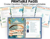 Cruise Vacation Planner Printable | 30 Pages Travel Planner PDF | Cruise Packing List, Countdown, Journal & Itinerary | Cruise Checklist