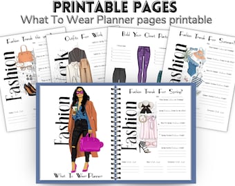 What's To Wear Outfit Planner Printable | 42 Page Capsule Wardrobe & Clothing Organizer | Travel, Seasonal Closet Planning , Outfit Planner