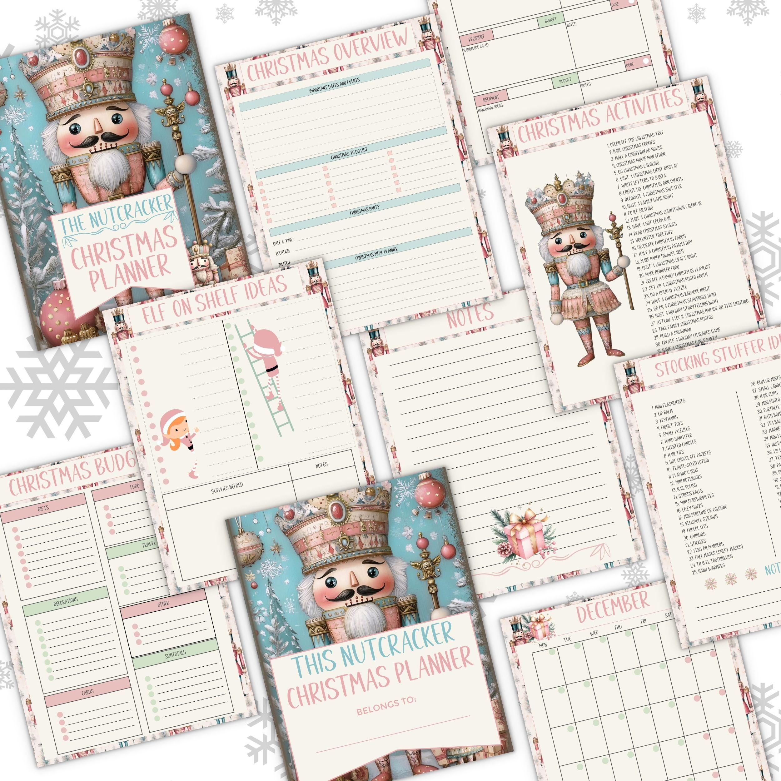 Nutcracker Christmas Planner Printable - 38 Page Holiday Organizer ...