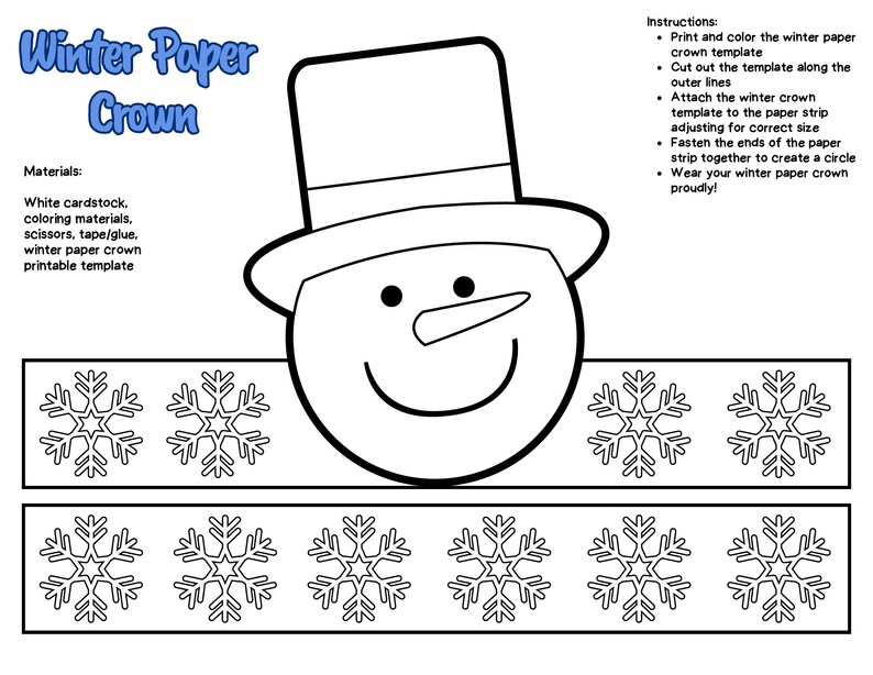 Winter Kids Craft Bundle Printable | Winter Activity Pack for Kids | I ...