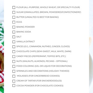 Christmas Cookie Planner Printable, Holiday Baking Organizer, 34 Pages ...