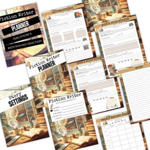 Fiction Writer Planner Printable,Novel Writing Workbook Story Planner,Main Character Profile, Plot Outline Chapter Tracker, Writing Schedule image 16