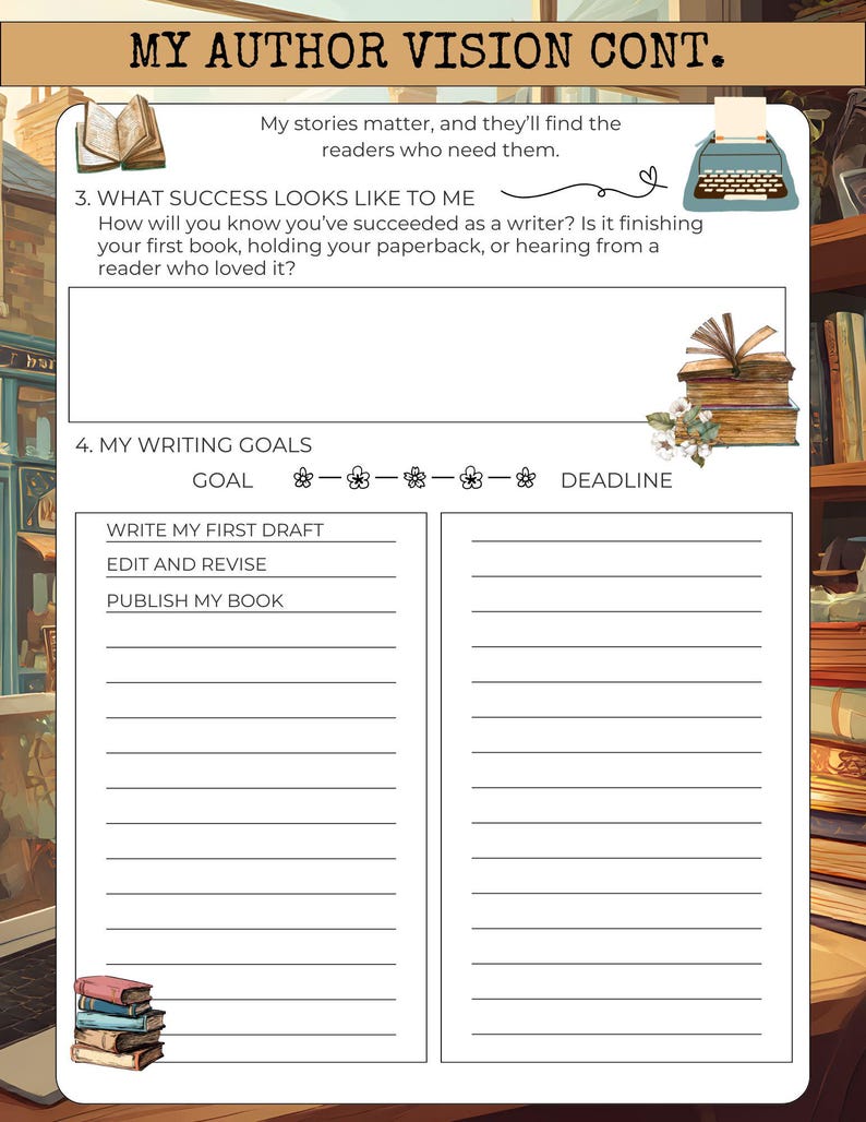 Fiction Writer Planner Printable,Novel Writing Workbook Story Planner,Main Character Profile, Plot Outline Chapter Tracker, Writing Schedule image 6
