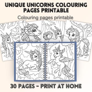 30 Unique Unicorn Coloring Pages | Unicorn Coloring Pages for Kids | Printable Coloring Pages | Girls Coloring Pages | Kids Coloring Sheets