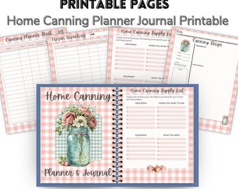 Planificador de conservas casero (PDF imprimible) / 31 páginas / Diario de conservas / Carpeta de conservación de alimentos / Registro de inventario de conservas / Hojas de planificación de la finca