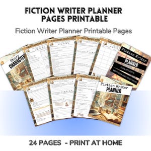 Fiction Writer Planner Printable,Novel Writing Workbook Story Planner,Main Character Profile, Plot Outline Chapter Tracker, Writing Schedule image 15