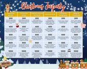 Christmas Jeopardy Game Printable,Holiday Trivia Game , Christmas Party Game for Adults Kids ,Office Holiday Party Game , Christmas Jeopardy
